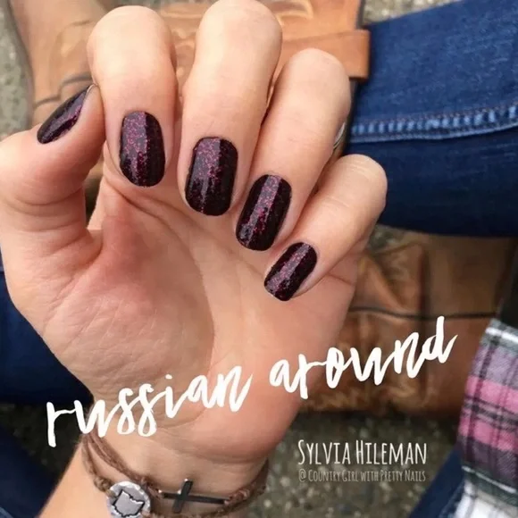 *Retired* Color Street: Russian Around | Crimson Sparkle Fall Autumn Glitter - Picture 8 of 12